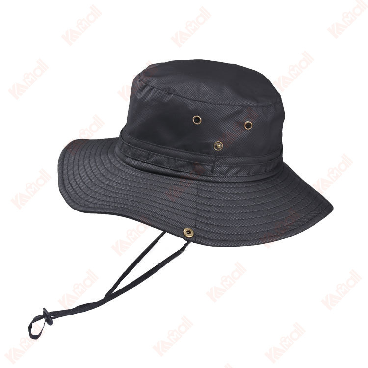 unisex black summer hats with string